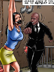 Cool 3d bdsm comix with bald dude fucking cruelly hot brunette in stockings