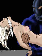 Gorgeous ebony toon princess gets bound and fucked badly in various poses in a cool porn comix